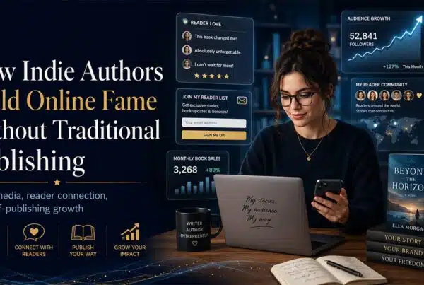How indie authors build online fame through social media, reader engagement, author branding, and self-publishing marketing without traditional publishers.