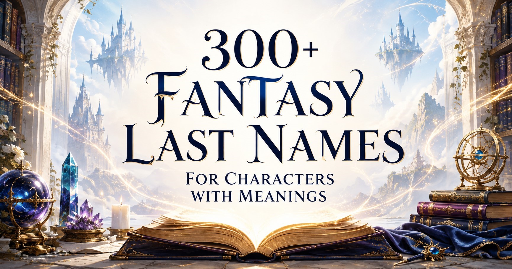 300+ fantasy last names for characters with meanings in a magical fantasy world.