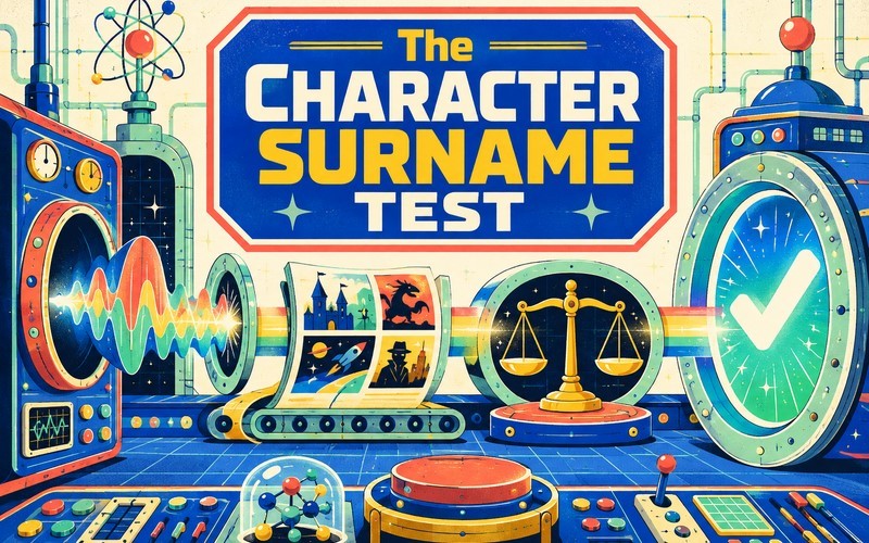 Character surname test for choosing a memorable and suitable last name for fictional characters.