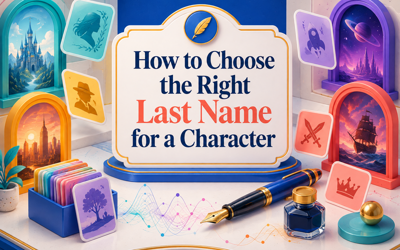 How to choose the right last name for a character based on genre, personality, and setting.
