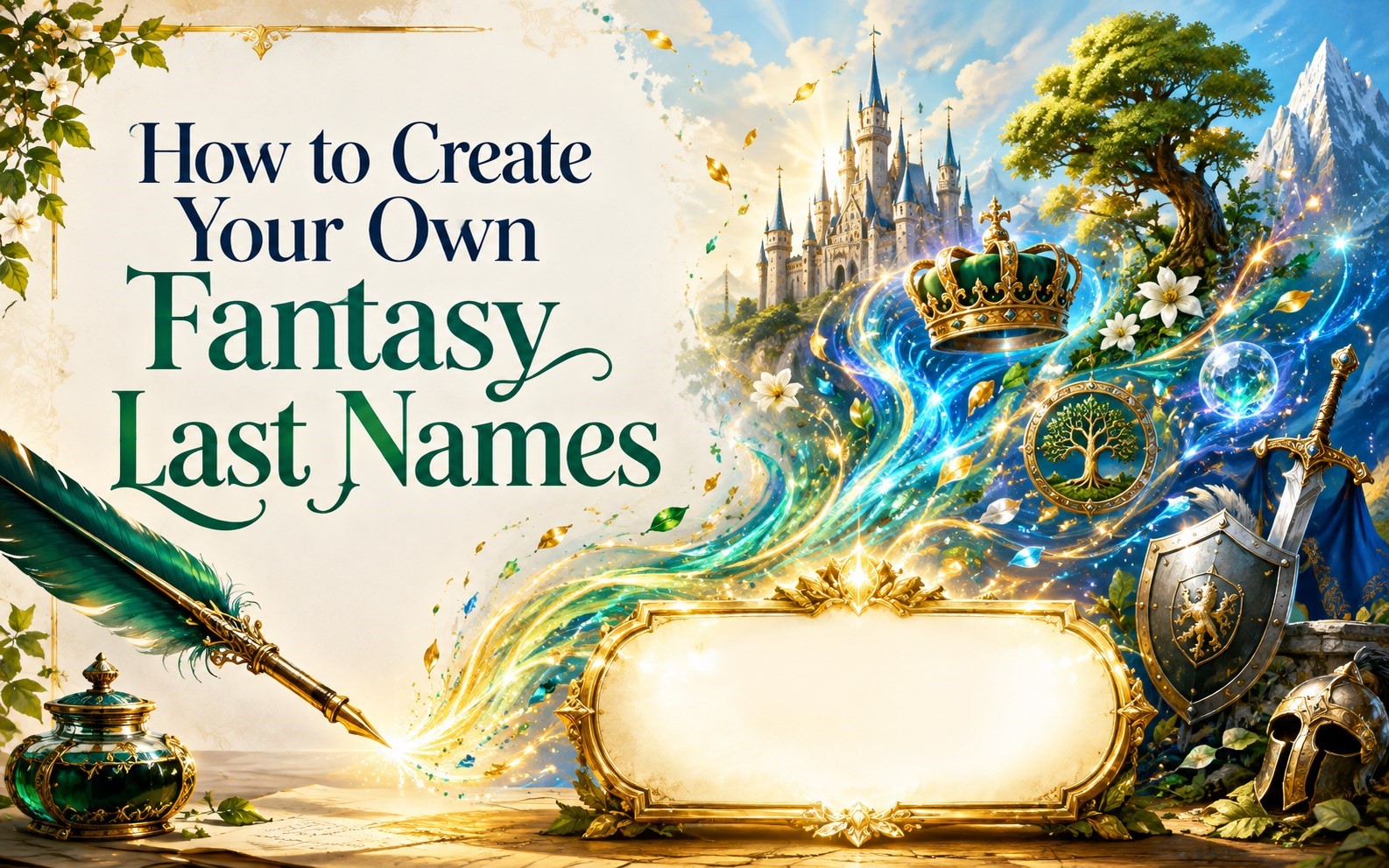How to create your own fantasy last names for characters using magical themes and worldbuilding.