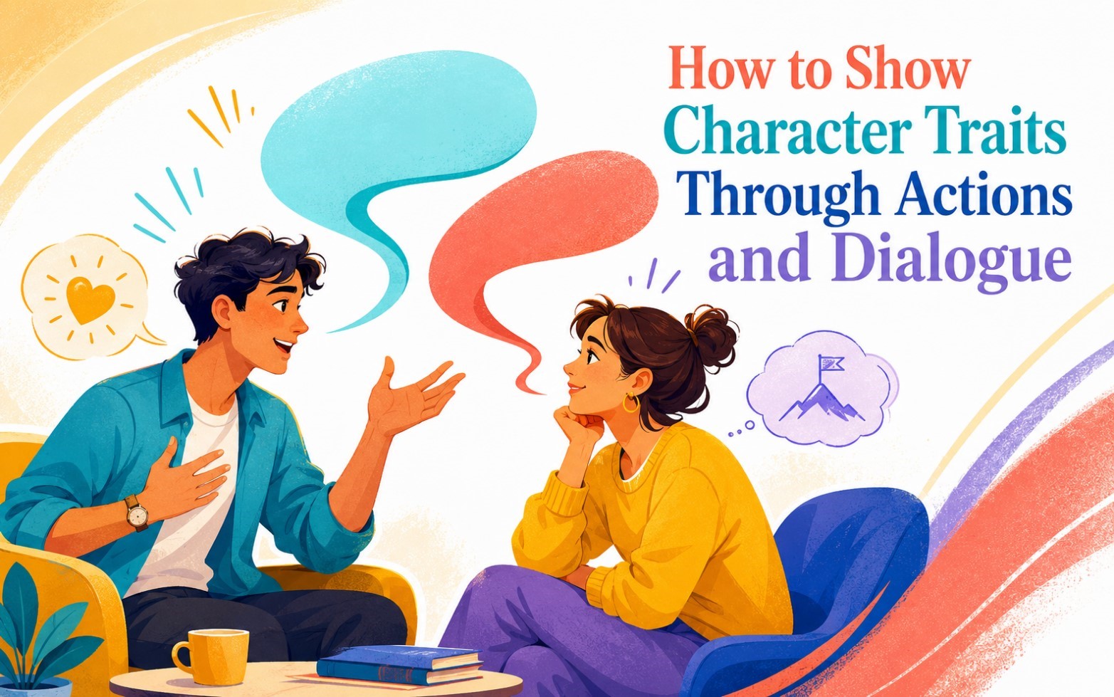How to show character traits through actions and dialogue in storytelling.