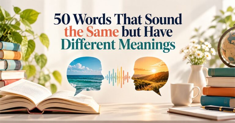 50 Homophones With Different Meanings and Examples