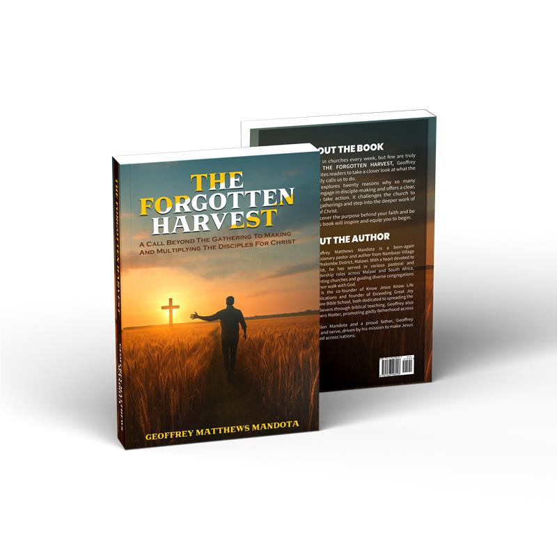The Forgotten Harvest by Geoffrey Matthews Mandota, featuring bold title text and a design symbolizing the Great Commission and global discipleship.