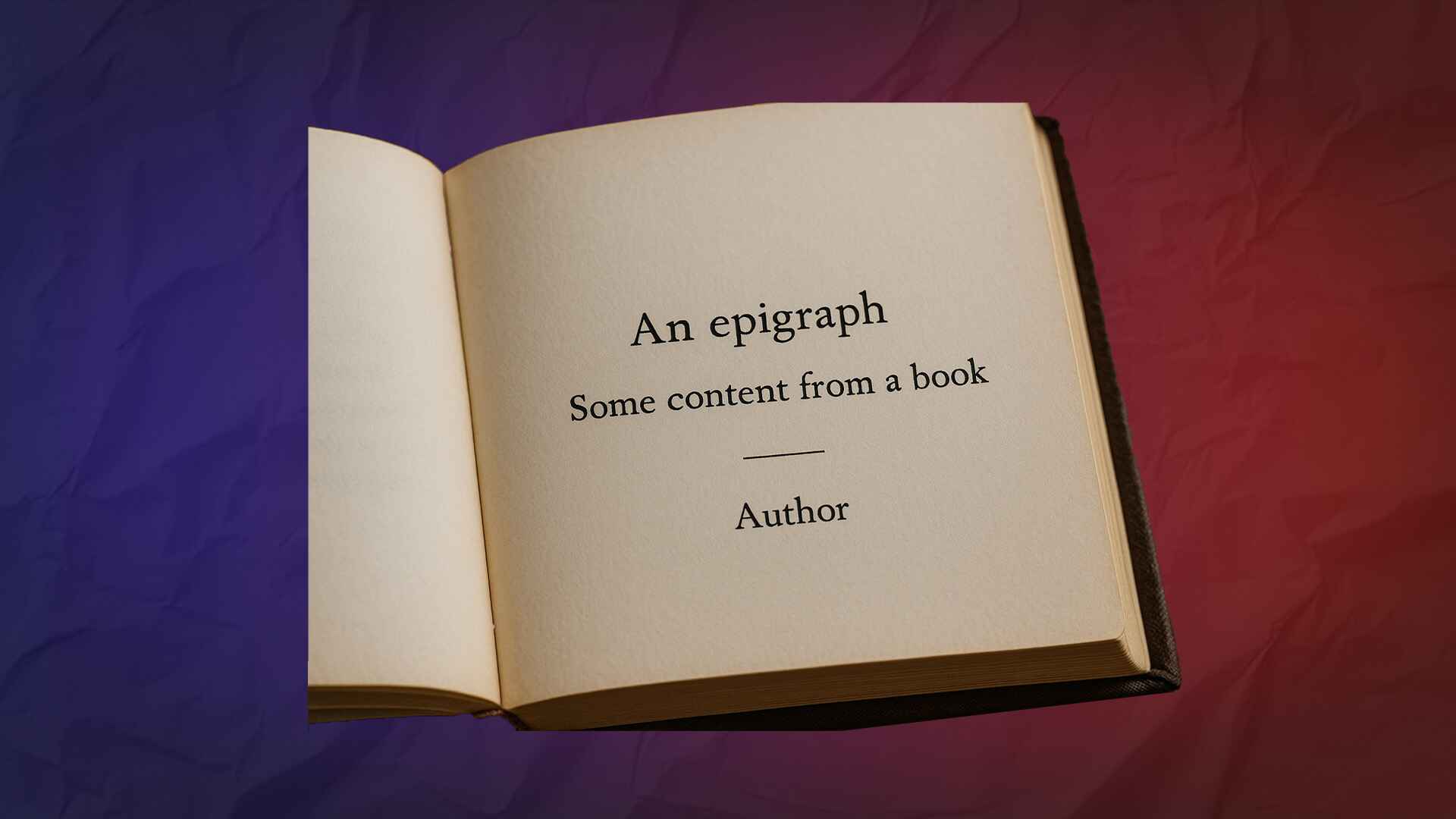 The Epigraph Is A Short Quote and Poem