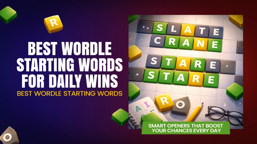 The best Wordle starting words like SLATE and CRANE.