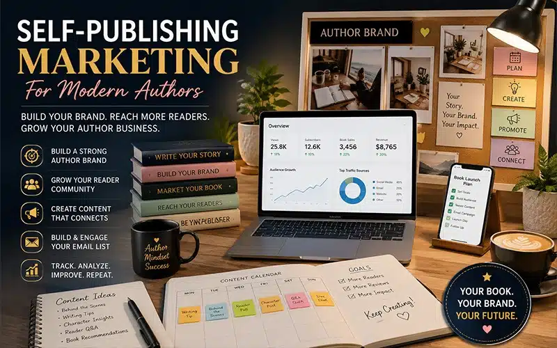 Author branding and self-publishing marketing strategies for building loyal readers, growing an online author platform, and increasing book visibility