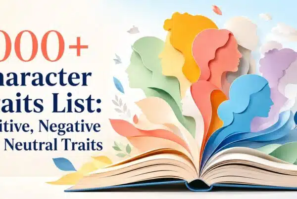 1000+ character traits list featuring positive, negative, and neutral character traits.