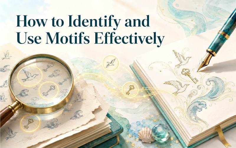 How to identify and use motifs effectively using recurring key, bird, and wave symbols in literature.