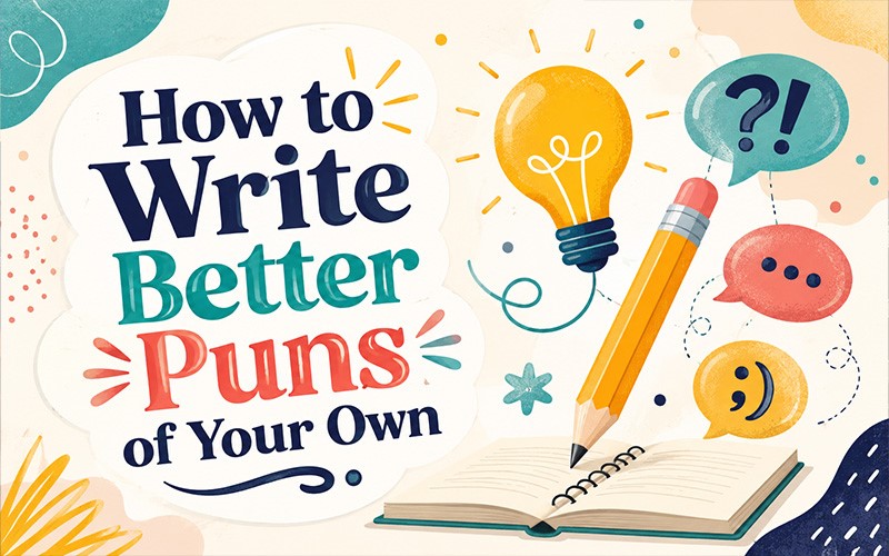 How to write better puns with creative writing tips, wordplay ideas, and pun examples for writers.