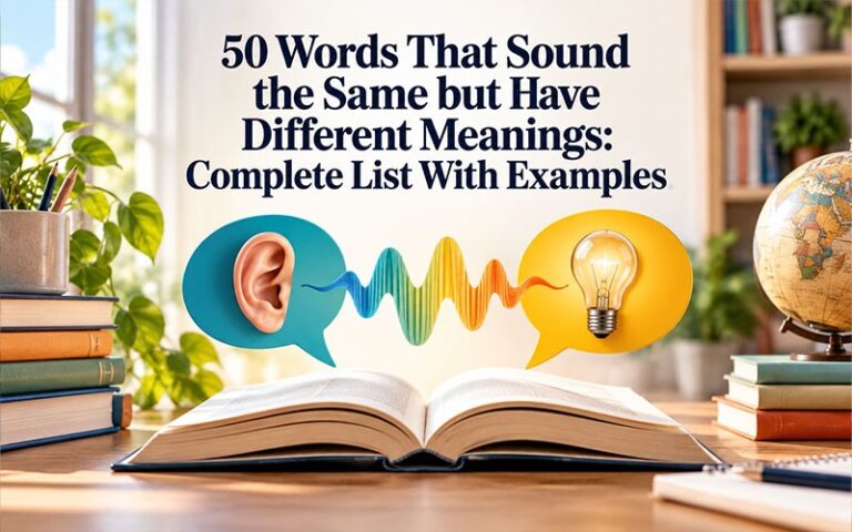 50 Homophones With Different Meanings and Examples